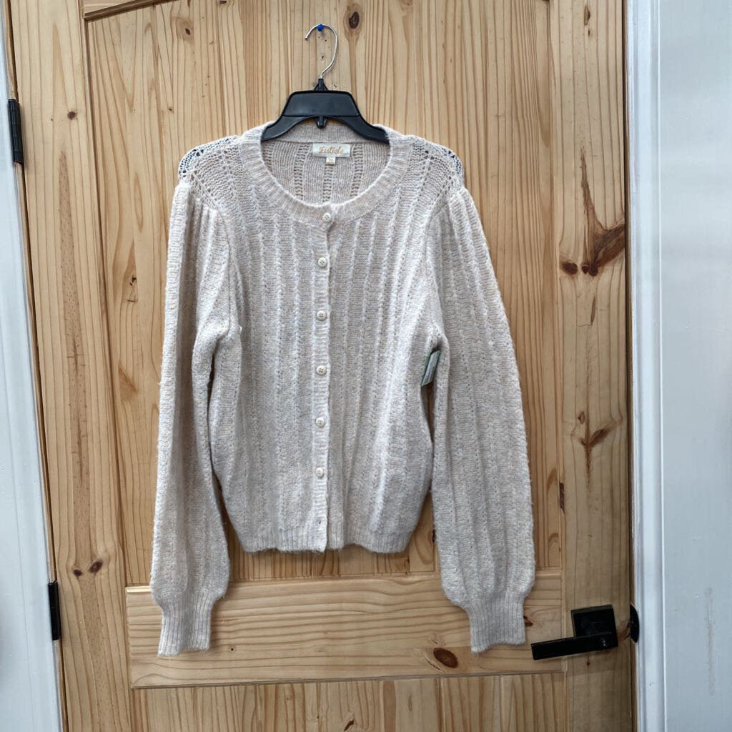 WOMENS LISTICLE IVORY SWEATER M