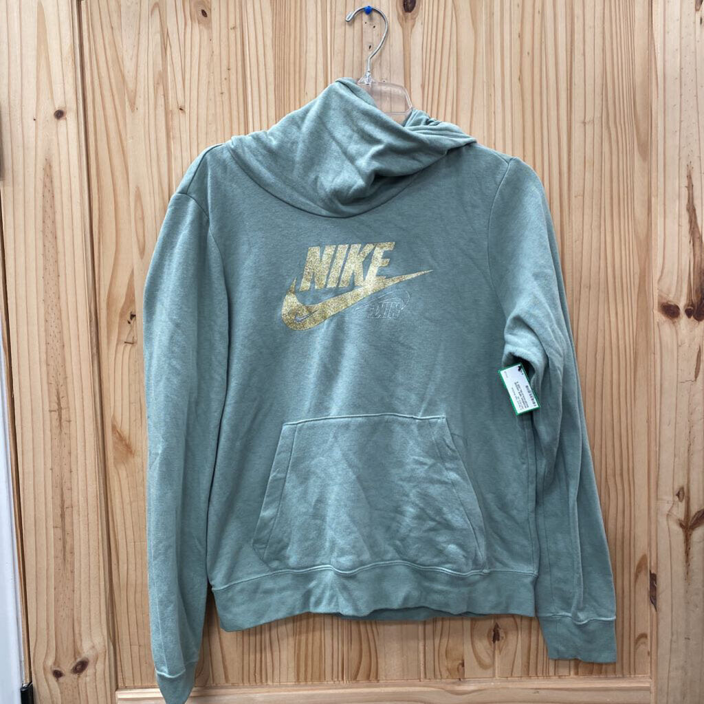 WOMENS NIKE HOODIE SAGE/GOLD/SILVER S