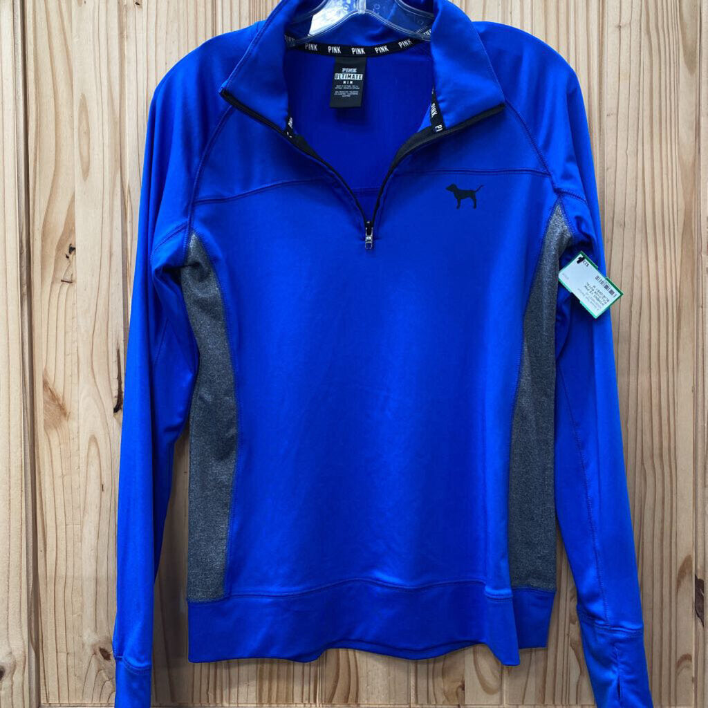 WOMENS VS PINK PULLOVER ROYAL BLUE/GREY M