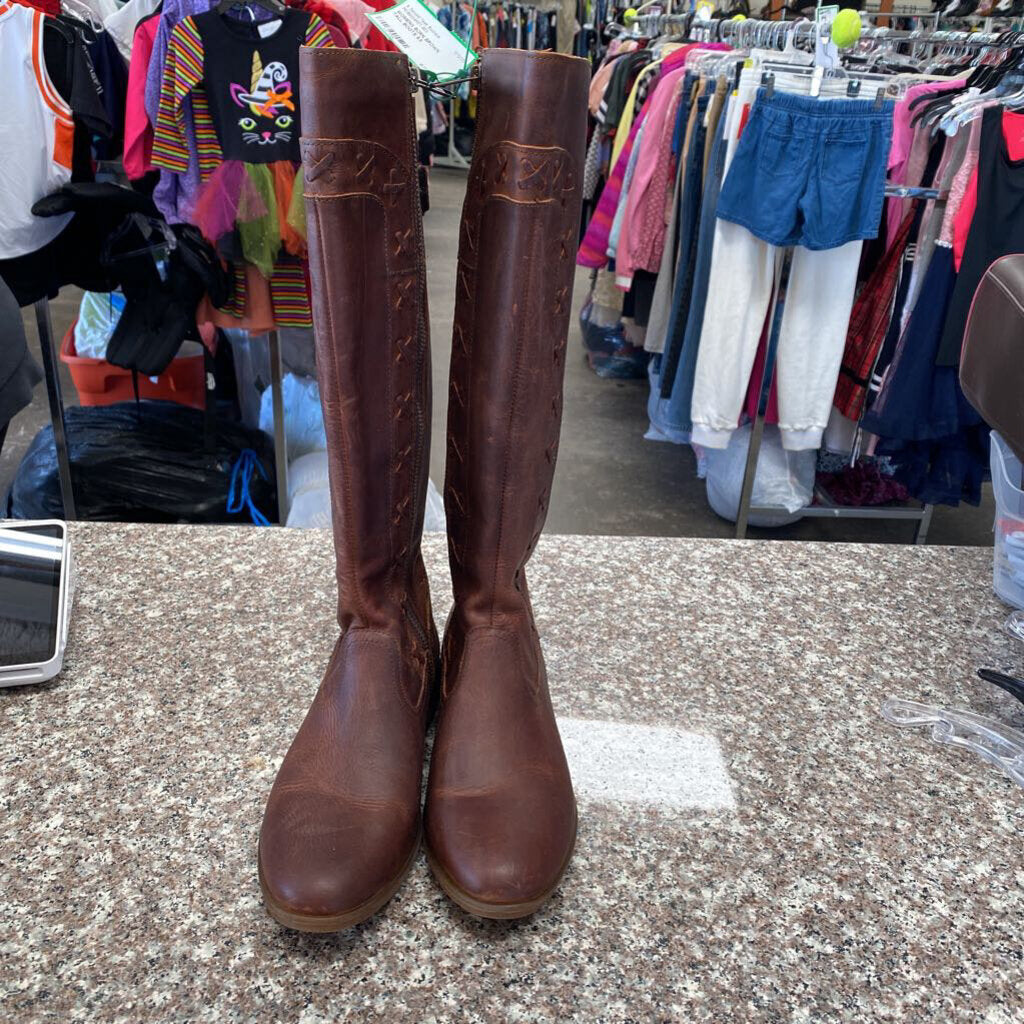 WOMENS BORN BROWN TALL BOOTS 6.5