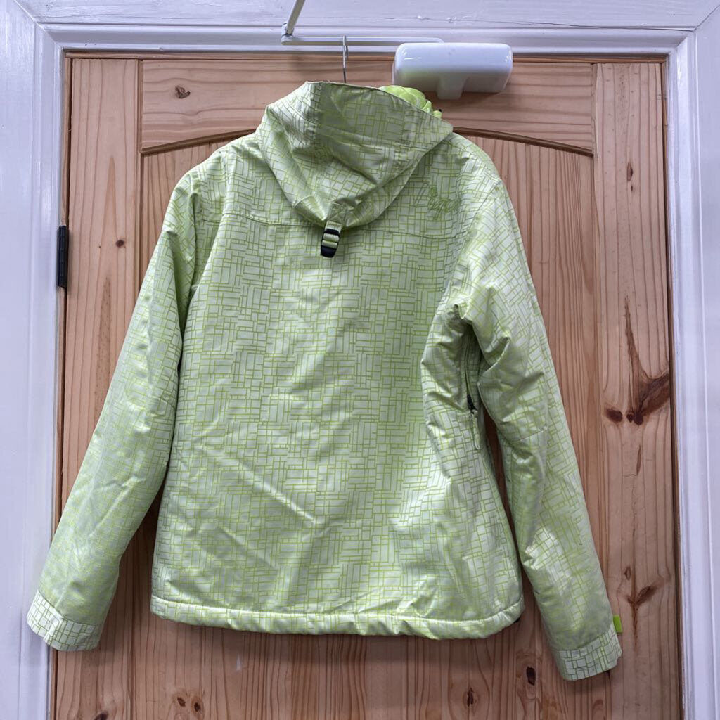 WOMENS LIQUID JACKET LIME GREEN XL (RIP INSIDE)
