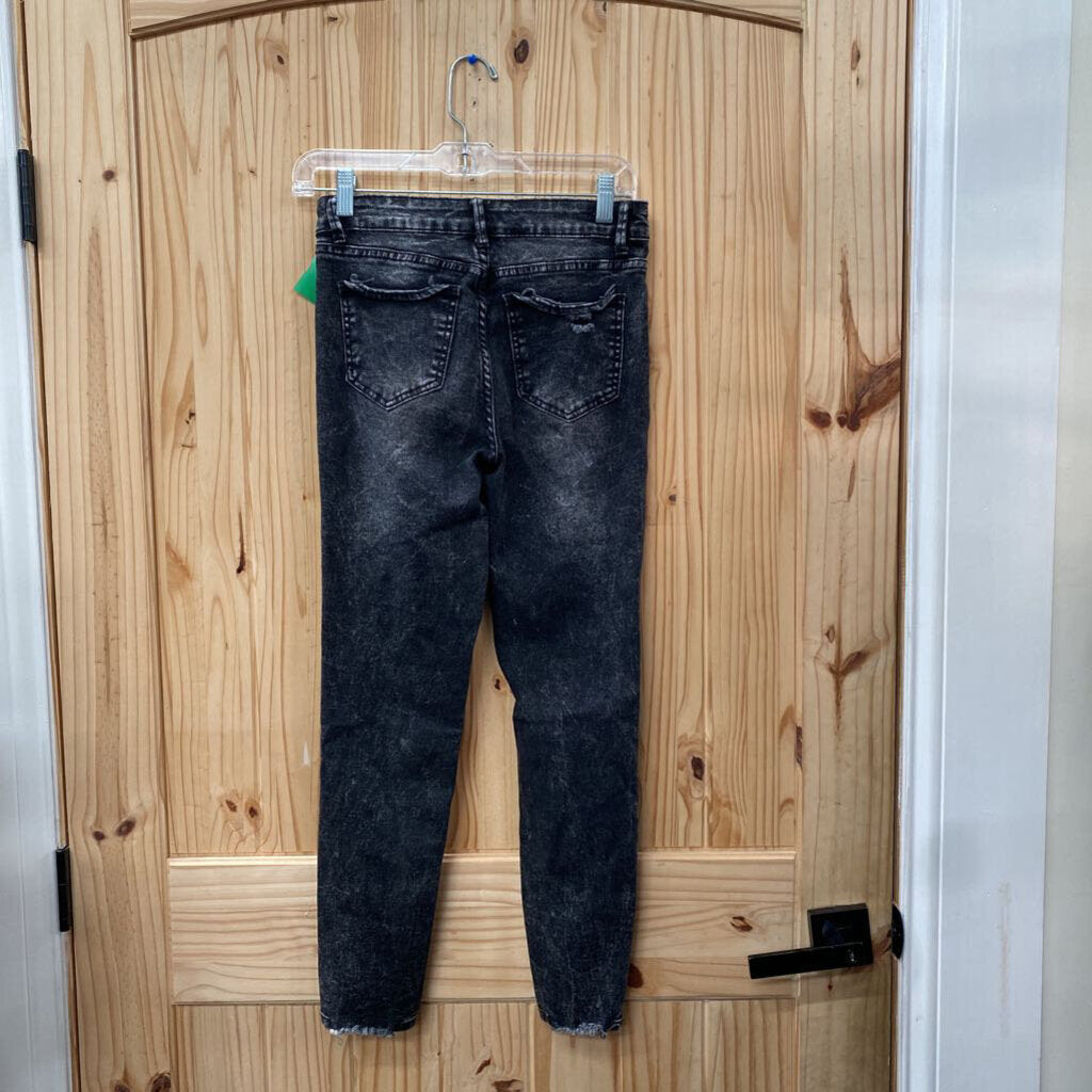 WOMENS ELITE JEANS BLK DENIM DIST. JEANS 7/8