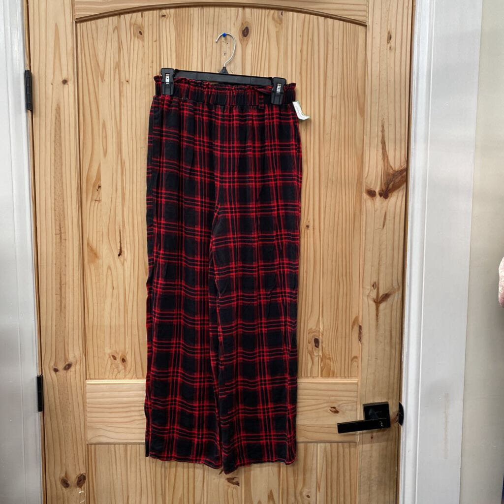 GIRLS ART CLASS RED/BLK PLAID PANTS XL 14/16