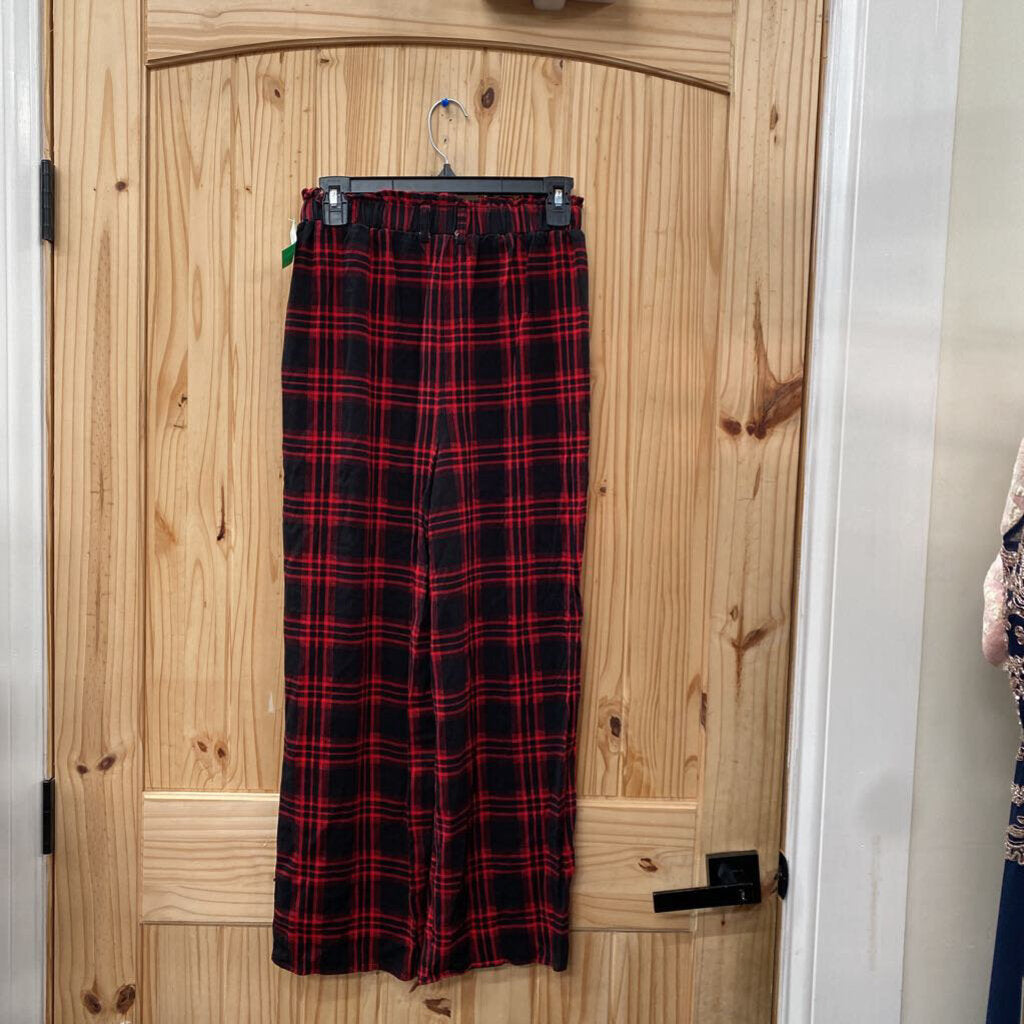 GIRLS ART CLASS RED/BLK PLAID PANTS XL 14/16