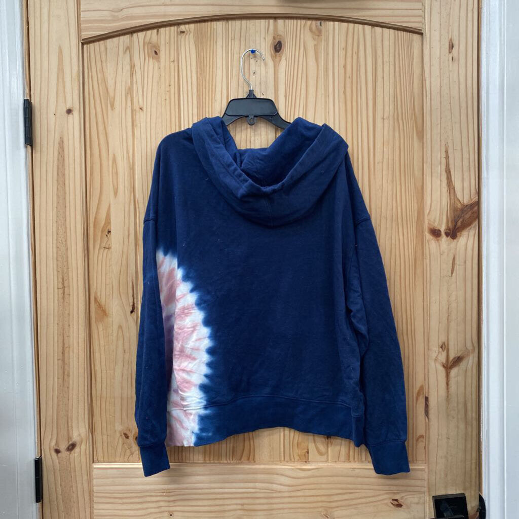 WOMENS WILDFOX HOODIE NAVY BLUE/WHITE/MAUVE XL NWT