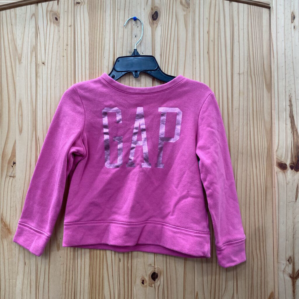 GIRLS GAP DK PINK SWEATSHIRT S 6/7