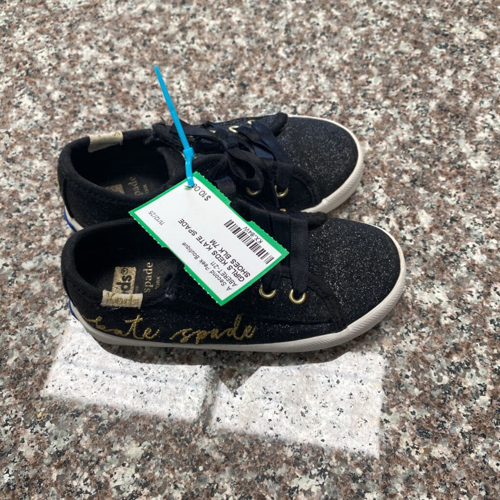 GIRLS KEDS KATE SPADE SHOES BLK 7M