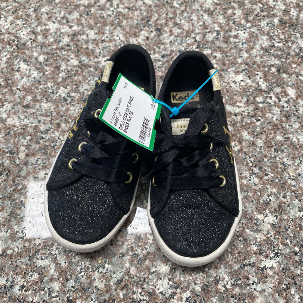 GIRLS KEDS KATE SPADE SHOES BLK 7M