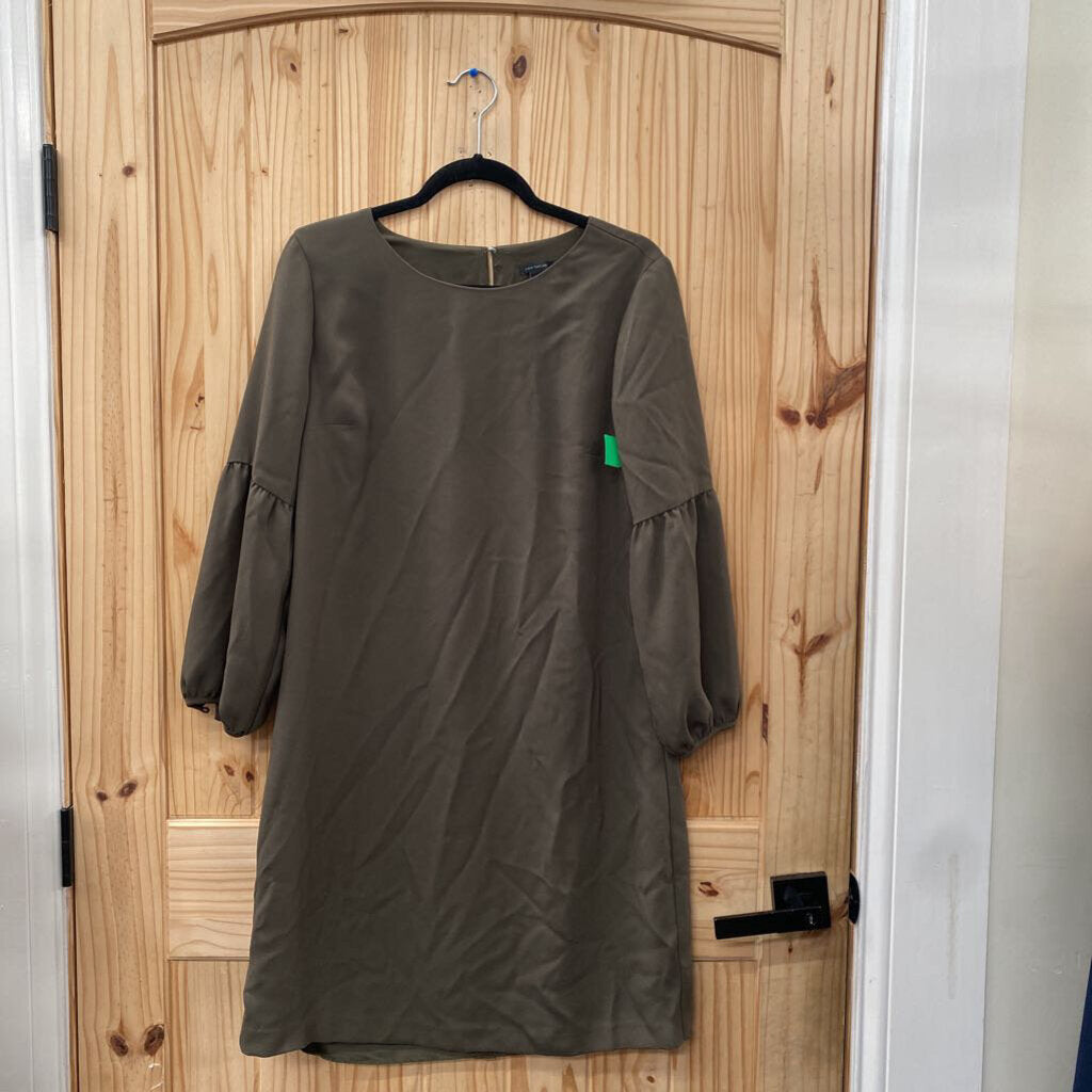 WOMENS ANN TAYLOR OLIVE CASUAL DRESS 8T