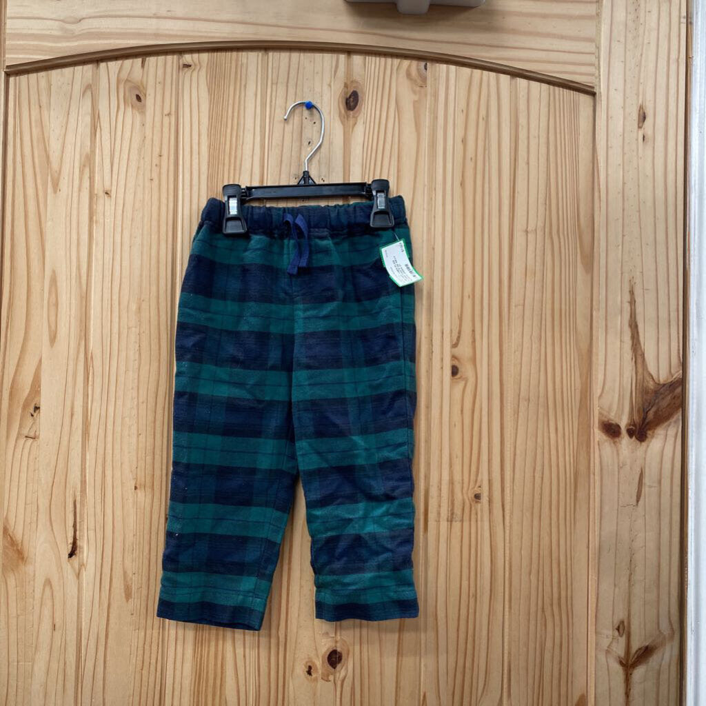 BOYS VINEYARD VINES PLAID PAJAMA PANTS DK NAVY BLUE/DK GREEN 2T