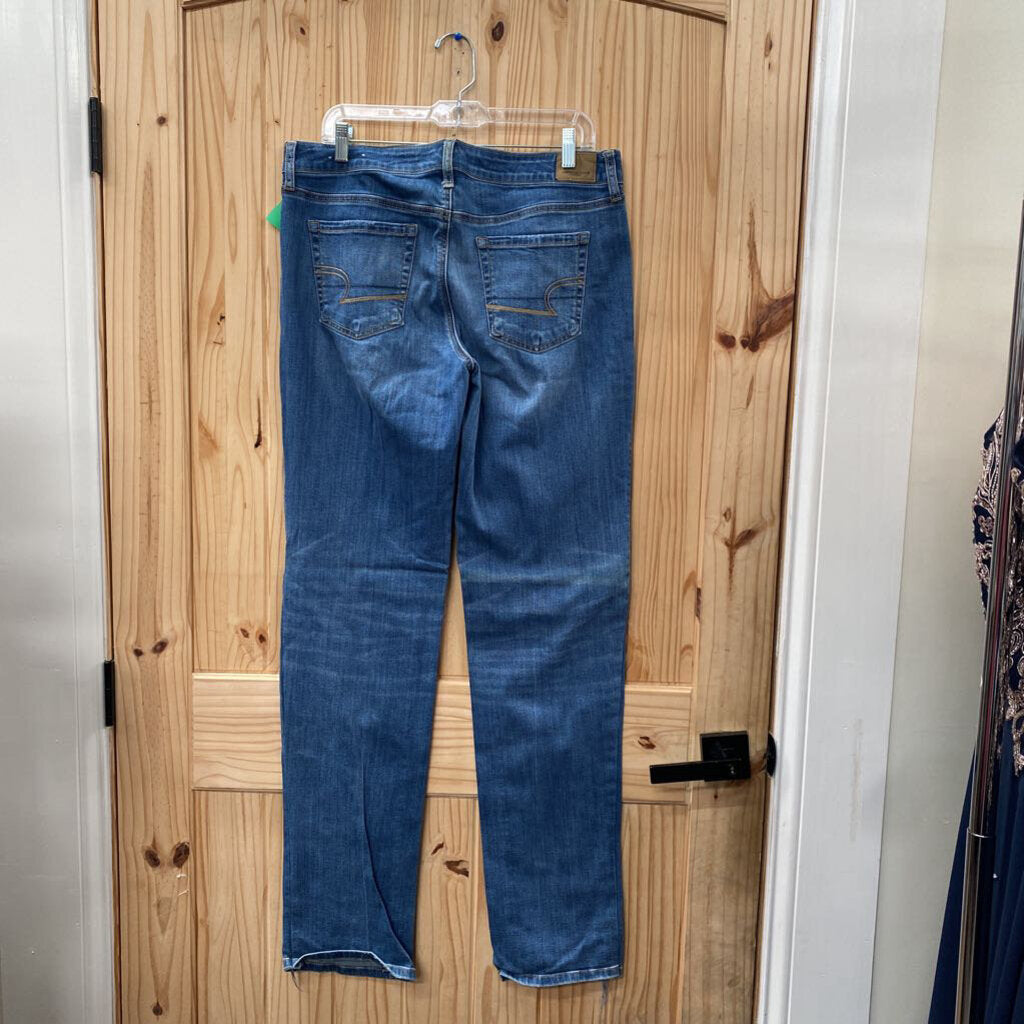 WOMENS AMERICAN EAGLE DENIM JEANS 14 X-LONG