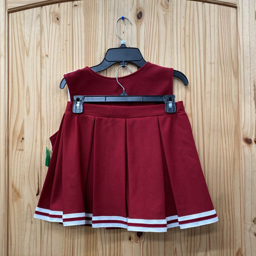 GIRLS OU SOONERS CHEERLEADER OUTFIT RED/WHITE 12