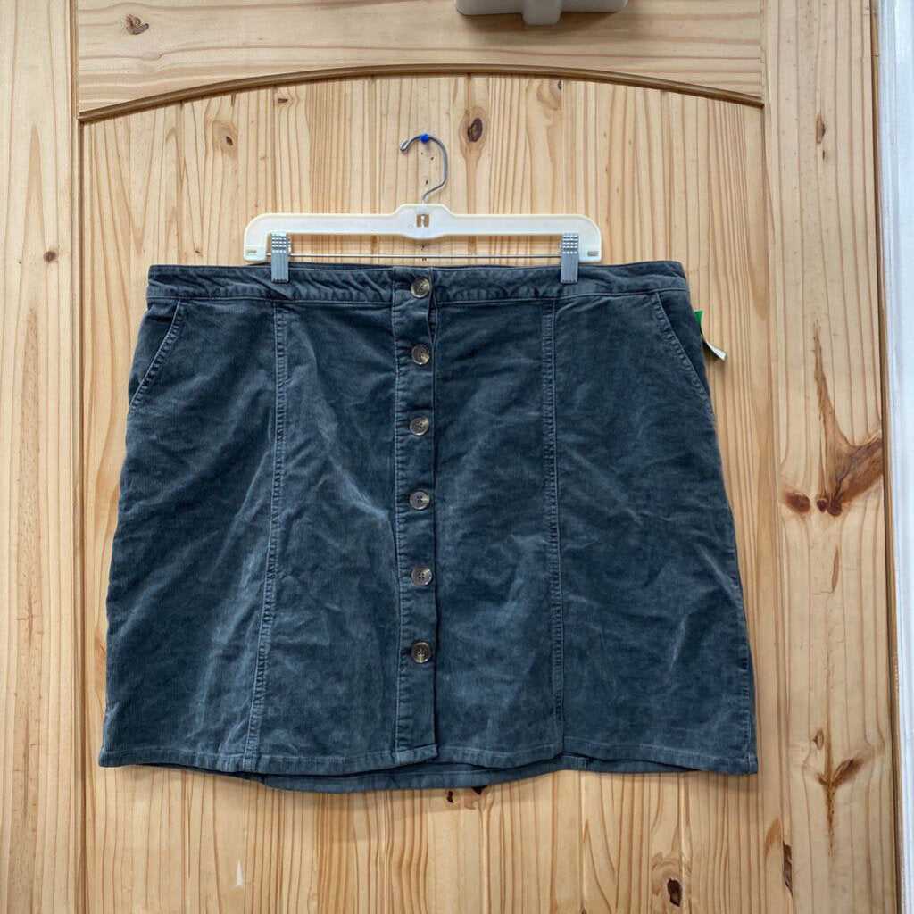 WOMENS MAURICES GREEN CORDUORY SKIRT 22W