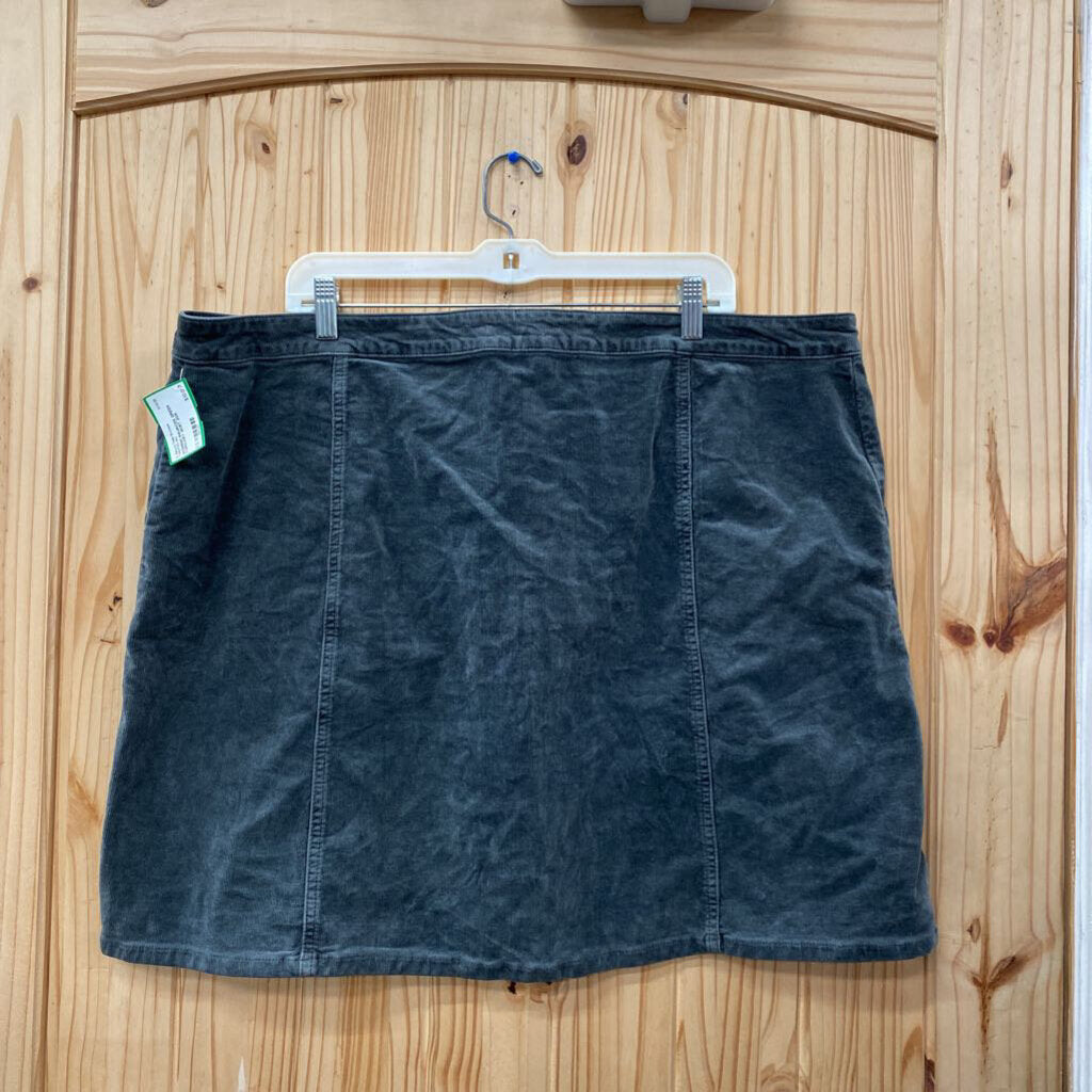 WOMENS MAURICES GREEN CORDUORY SKIRT 22W