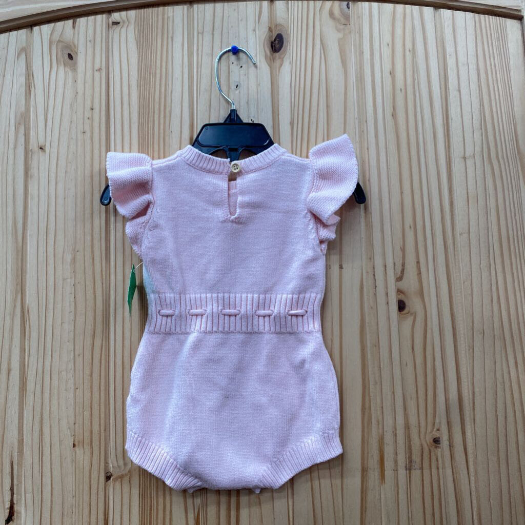 GIRLS ONE PINK SL ROMPER 6/12M