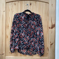 WOMENS CRAVEFAME BLK FLORAL TOP XL
