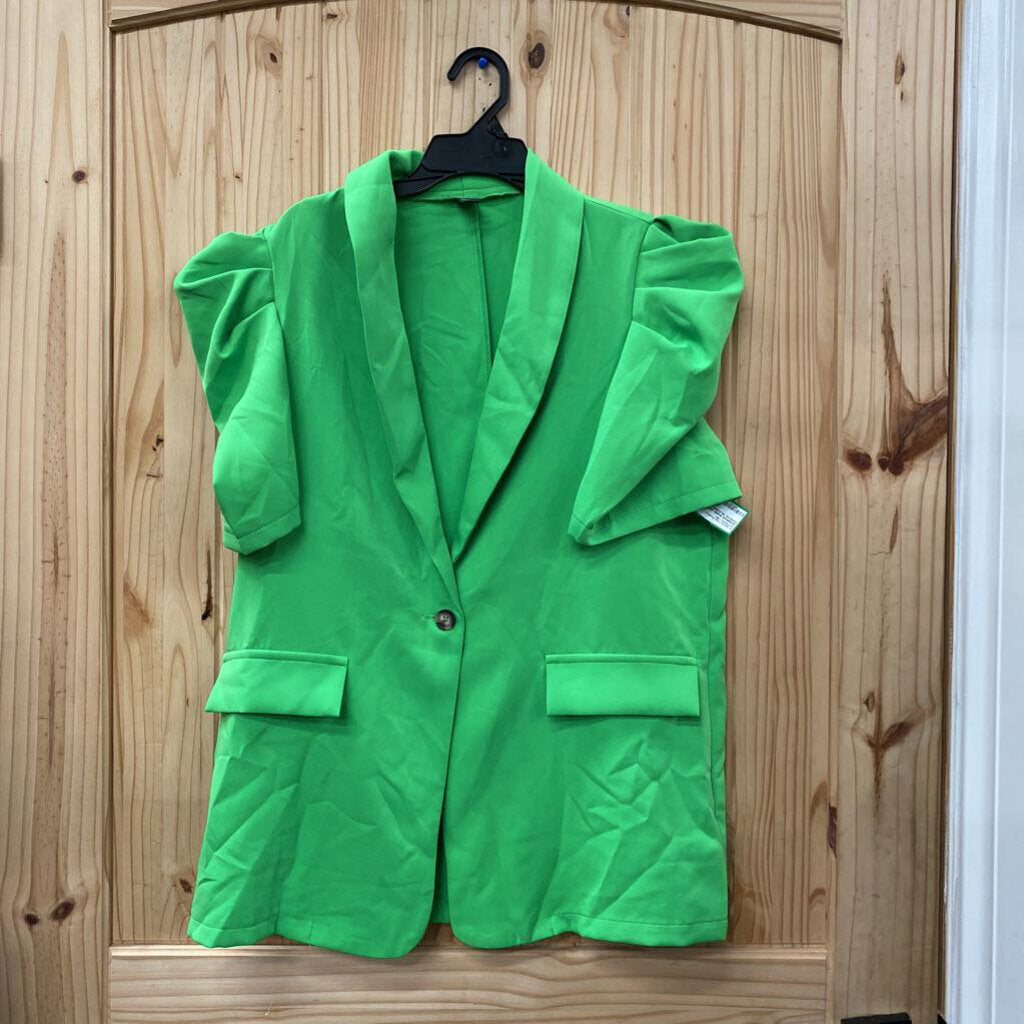 WOMENS SHEIN GREEN CASUAL BLAZER L