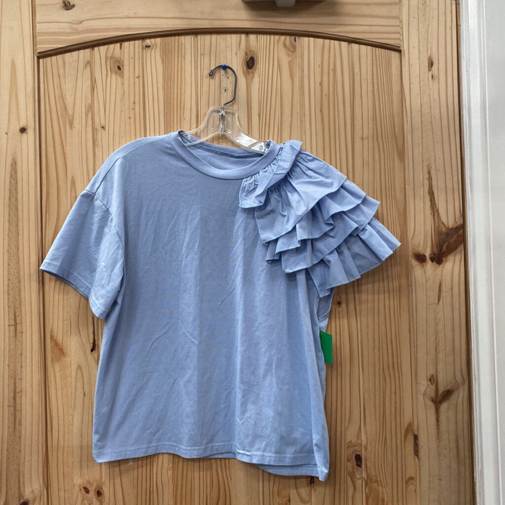 WOMENS LT BLUE CASUAL TOP L