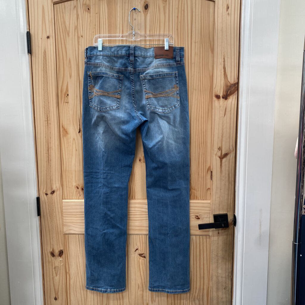 MENS RANK 45 LT DENIM JEANS 34X34