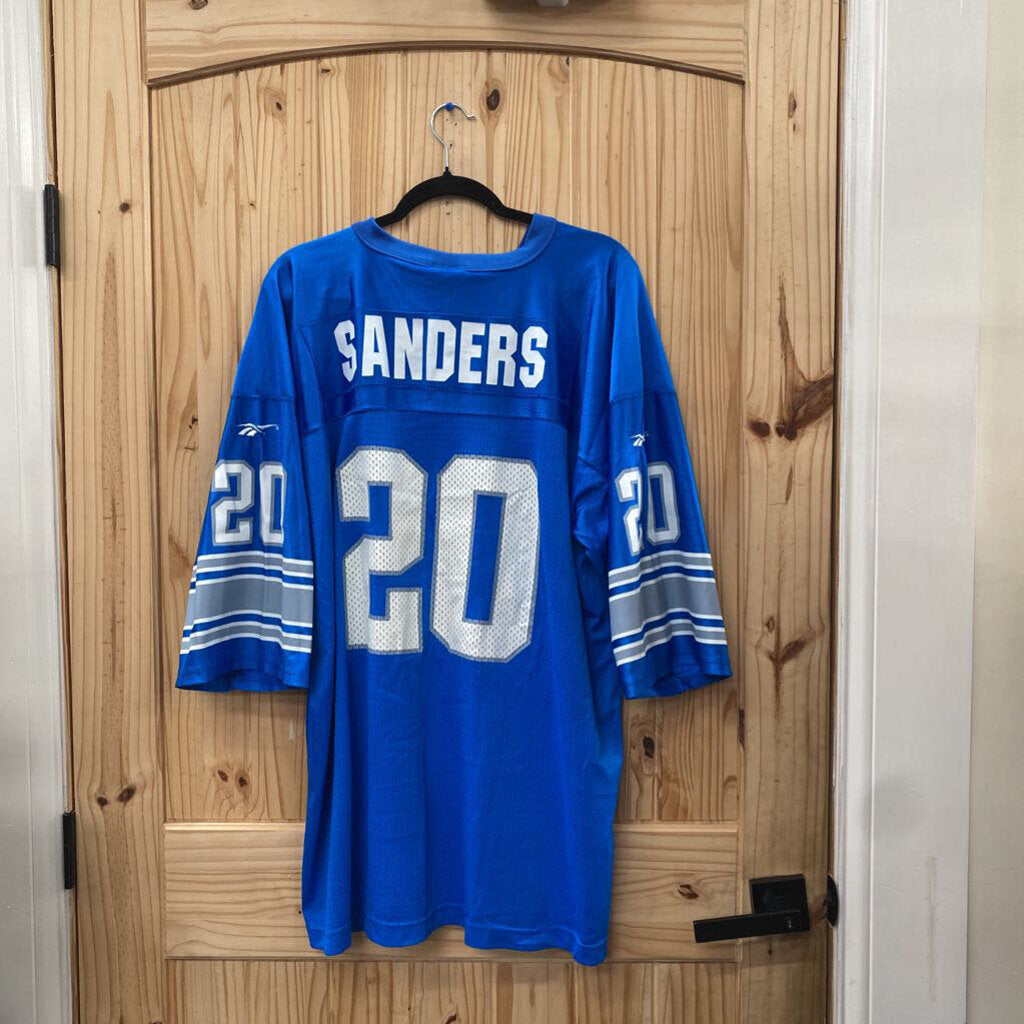 VINTAGE REEBOK BERRY SANDERS #20 JERSEY SKY BLUE/WHITE XXL SPW
