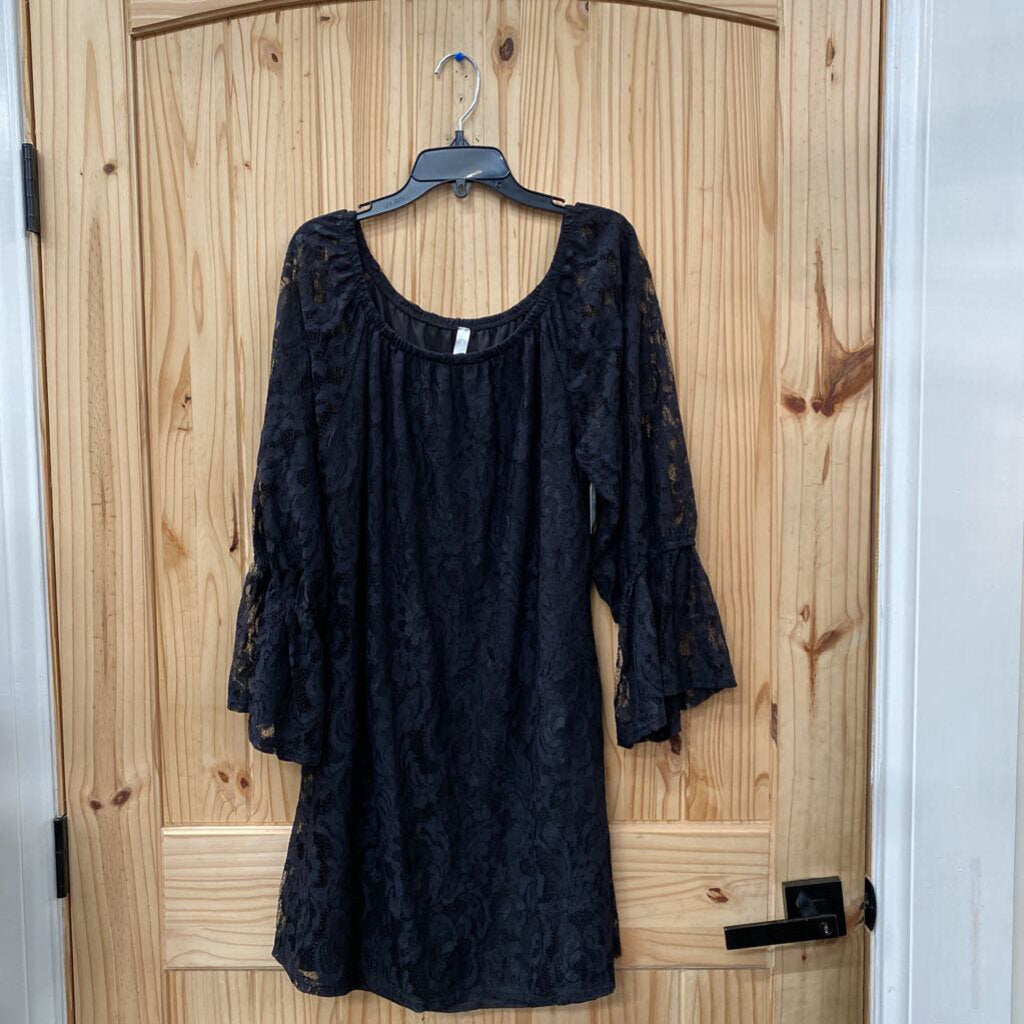 WOMENS CREAM 2 BLK SHEER CASUAL TOP L NWT