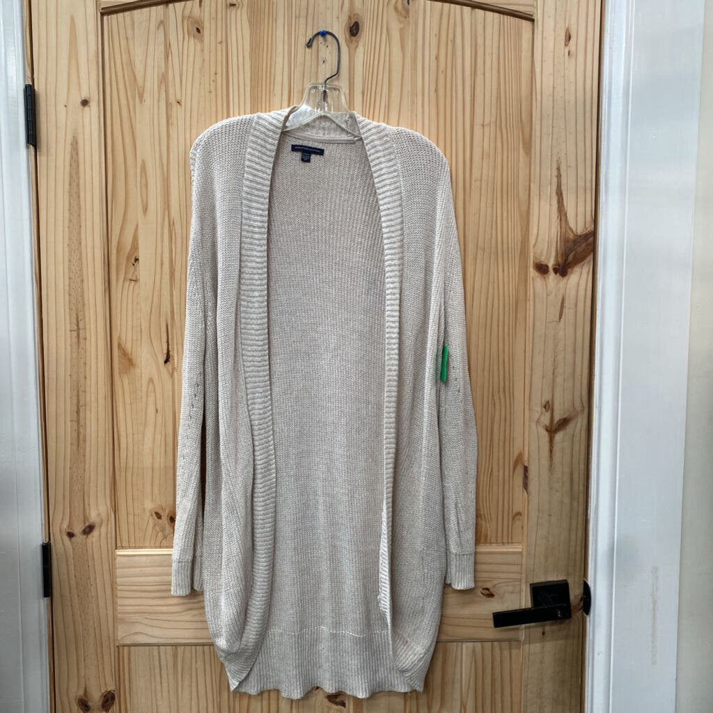 WOMENS AMERICAN EAGLE BEIGE SWEATER CARDIGAN M