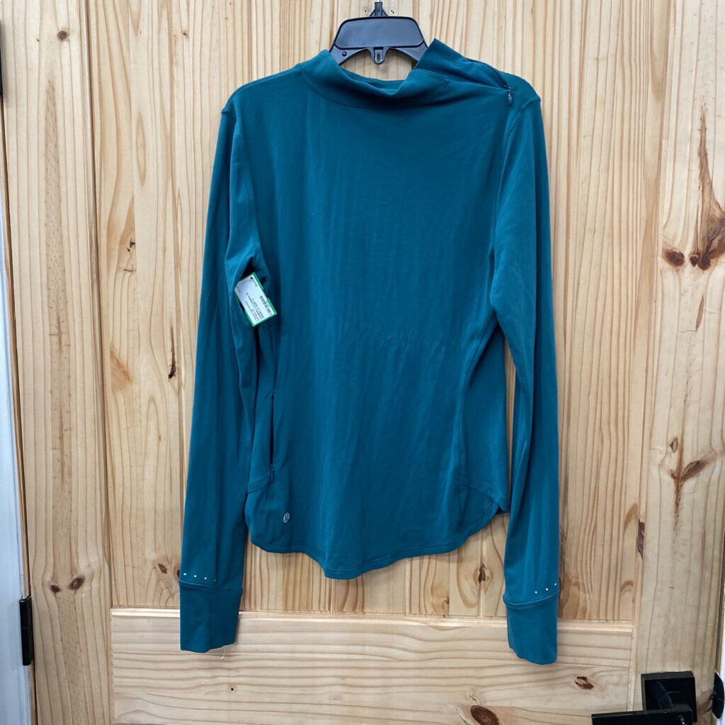 WOMENS LULULEMON DK GREEN LS SHIRT 6