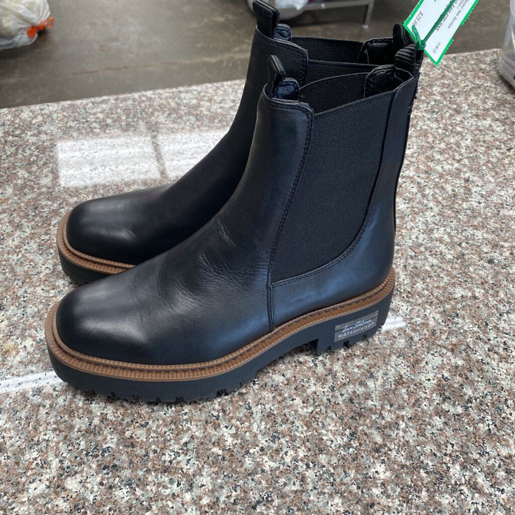 WOMENS SAM EDELMAN BLACK WATERPROFF BOOTS 7 1/2 NWT