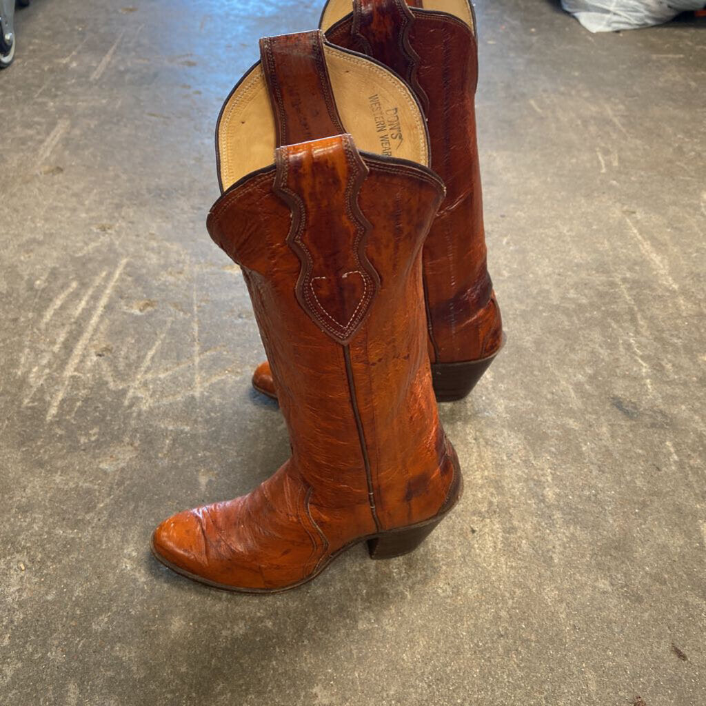 WOMENS JUSTIN CHESTNUT BOOTS 5