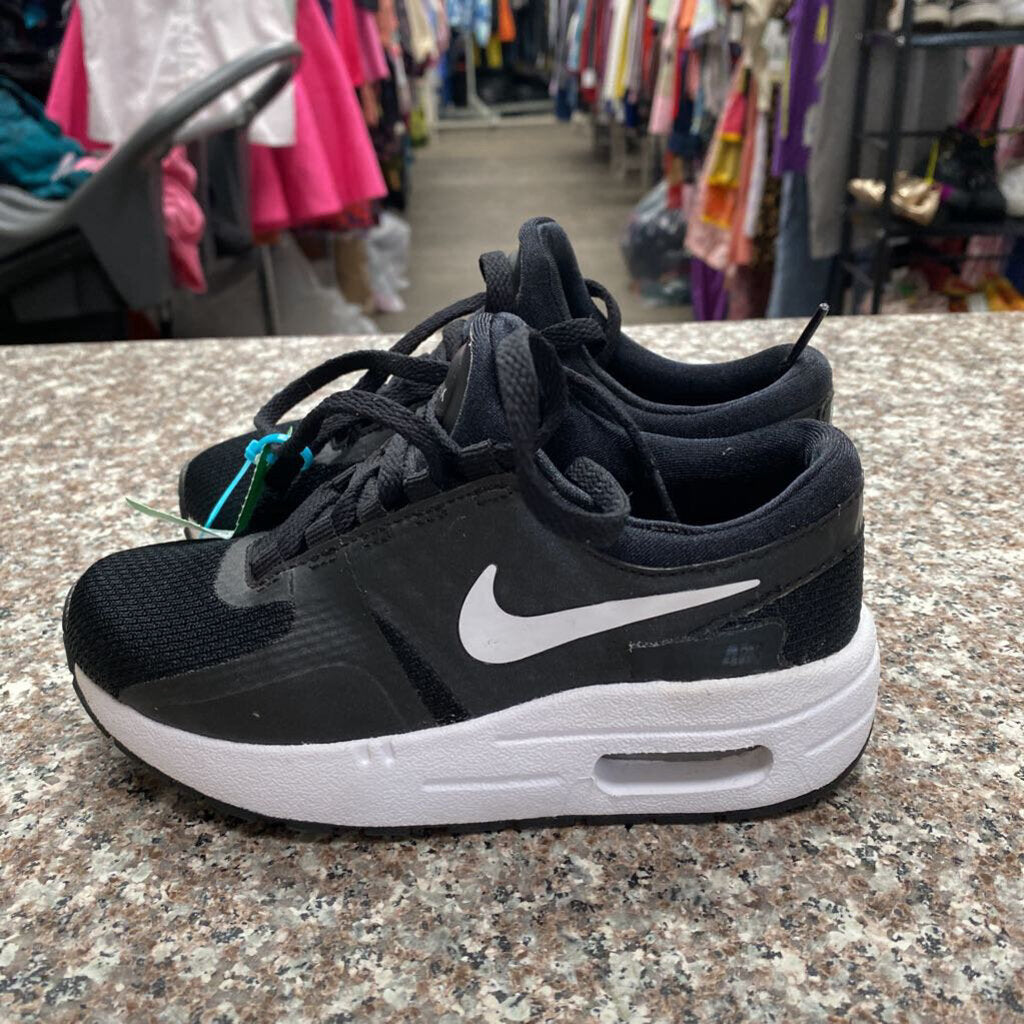 BOYS NIKE AIR MAX SHOES BLK/WHITE 11C