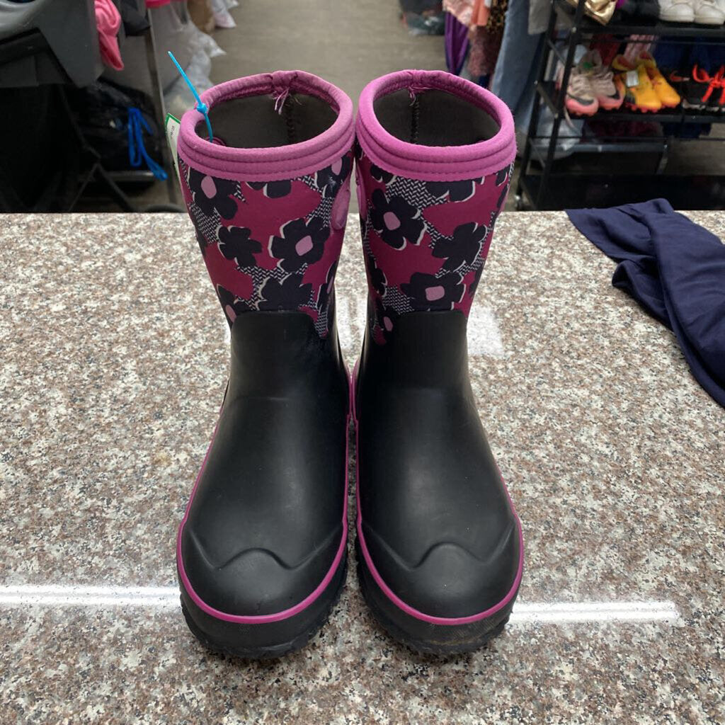 GIRLS BOGS BLOOM INSULATED BOOTS PURPLE/BLK ?