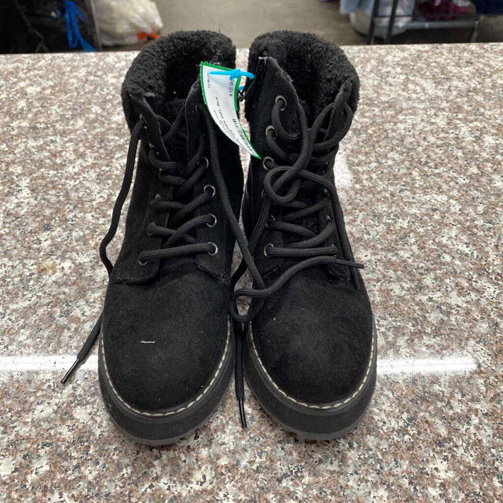 GIRLS MADDEN GIRL BLK BOOTS 12.5