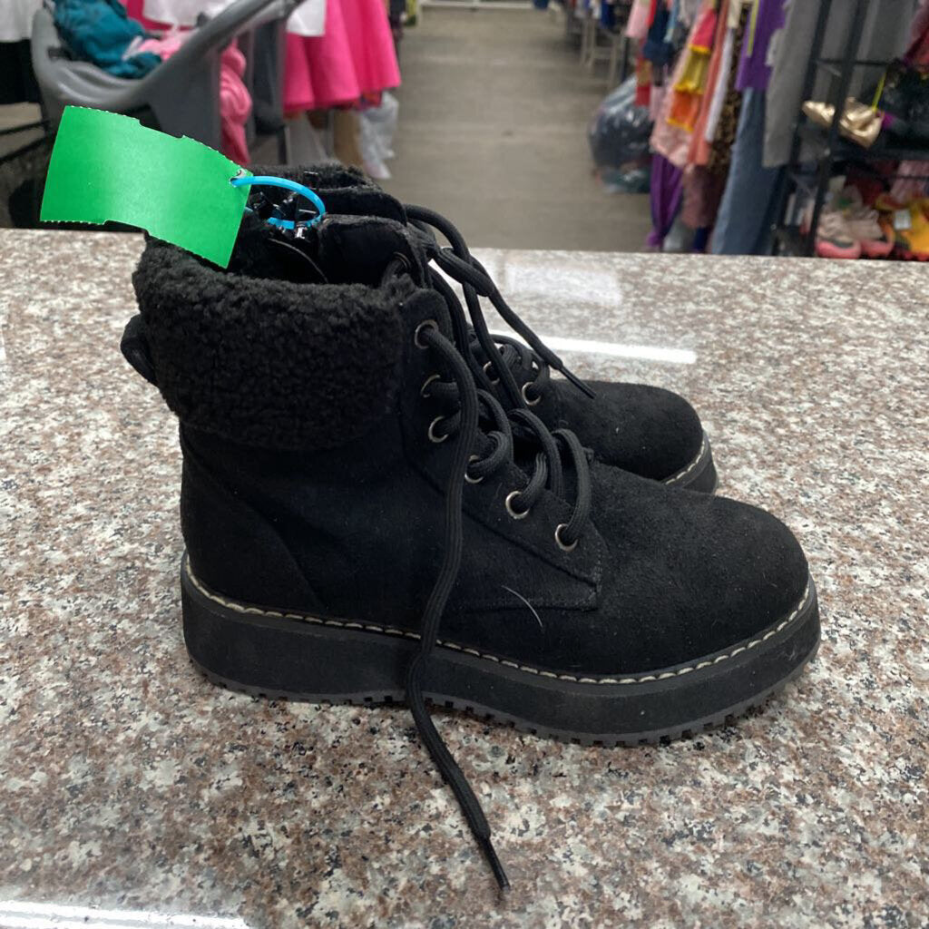 GIRLS MADDEN GIRL BLK BOOTS 12.5