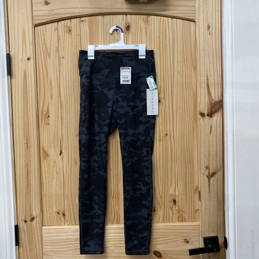 WOMENS DANSKIN NOW BLK/GREY LEGGINGS S NWT