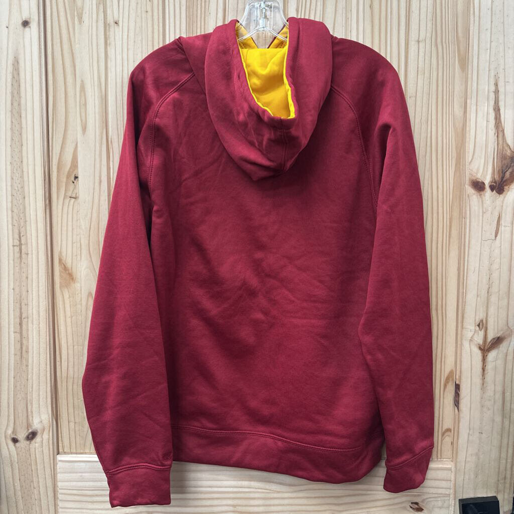 MENS COLOSSEUM RED/YLW TROJANS HOODIE M