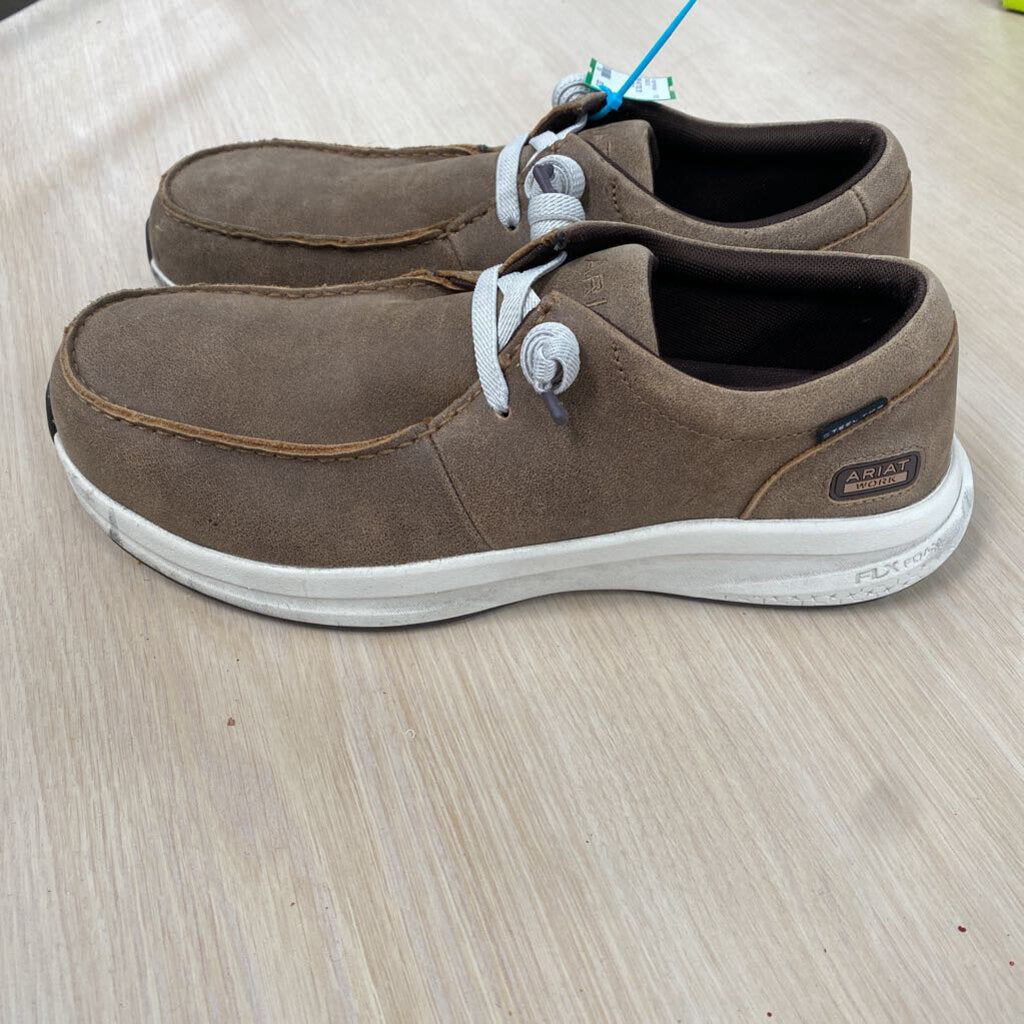 MENS ARIAT STEEL TOE SHOES TAUPE 10D