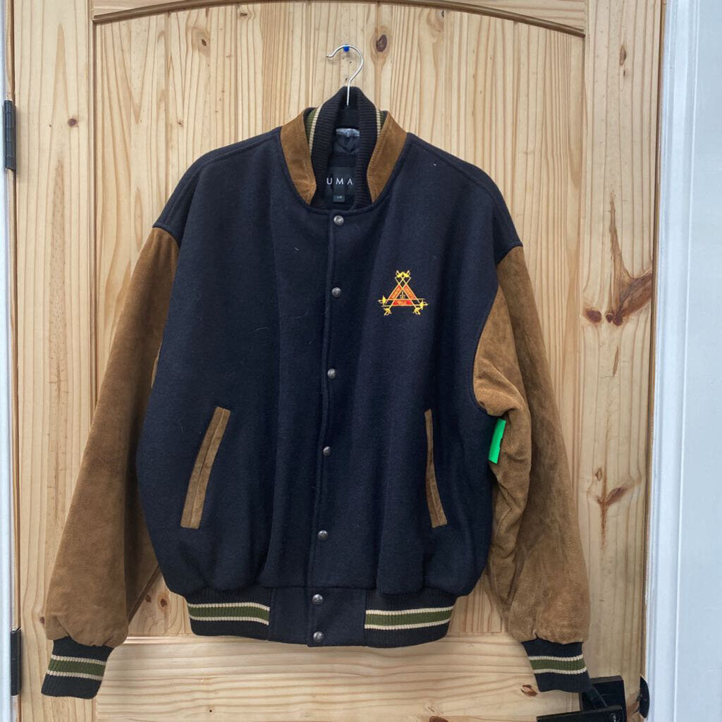 MENS MONTE CRISTO CIGAR JACKET CHESTNUT/BLK L