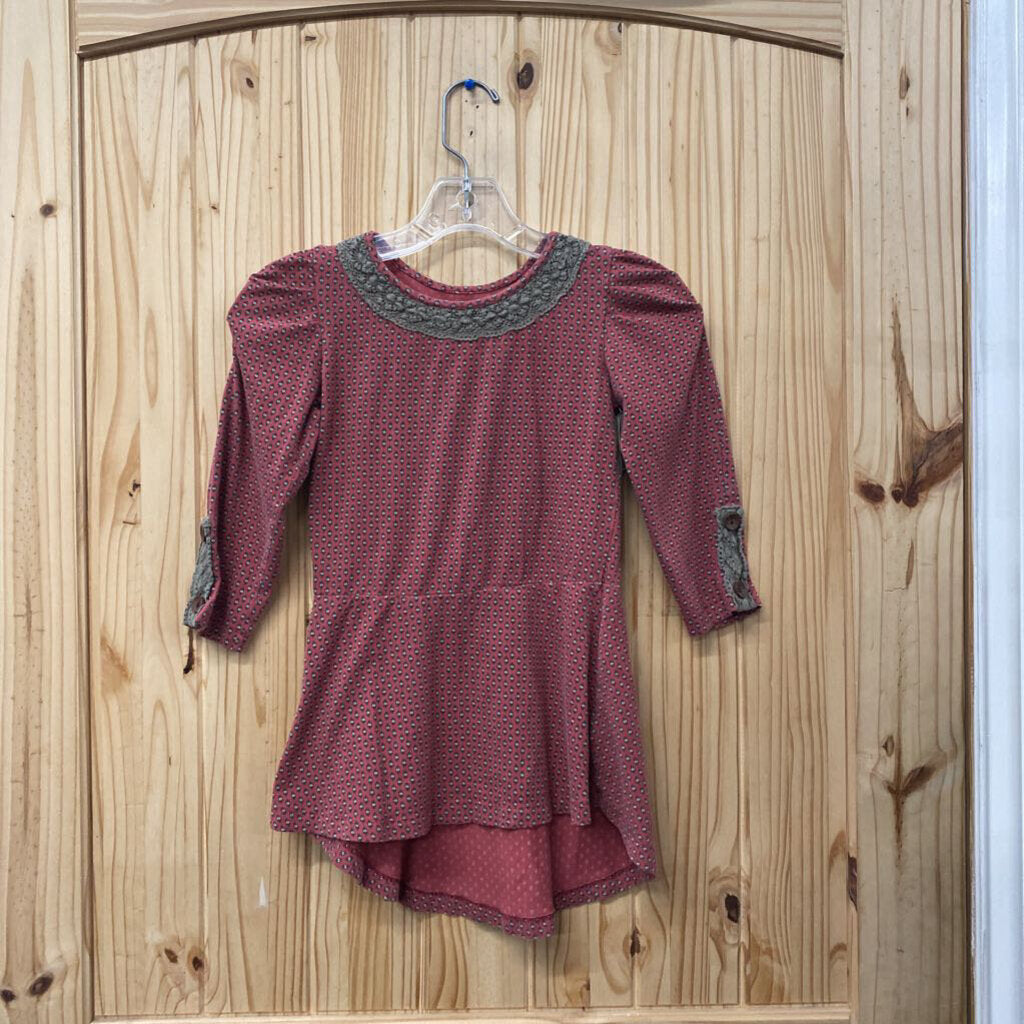 GIRLS MUSATRD PIE LS DRESS RED 8