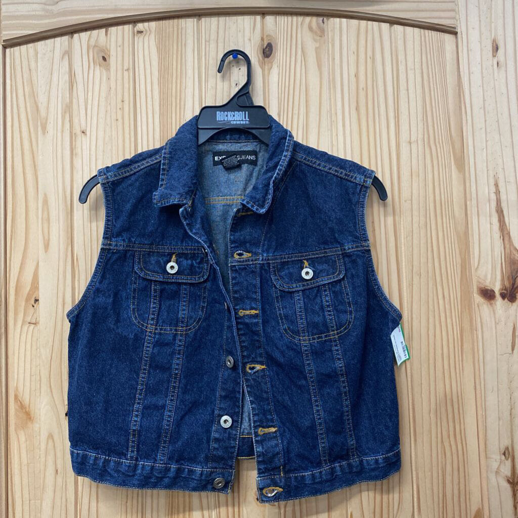 WOMEN EXPRESS DK DENIM VEST L