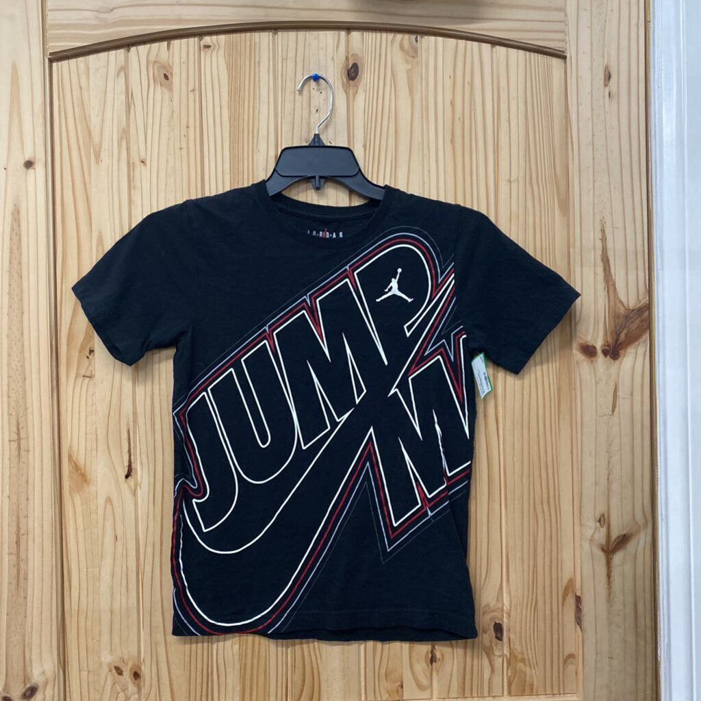 BOYS JORDAN SHIRT BLK/WHITE/RED L 12/13