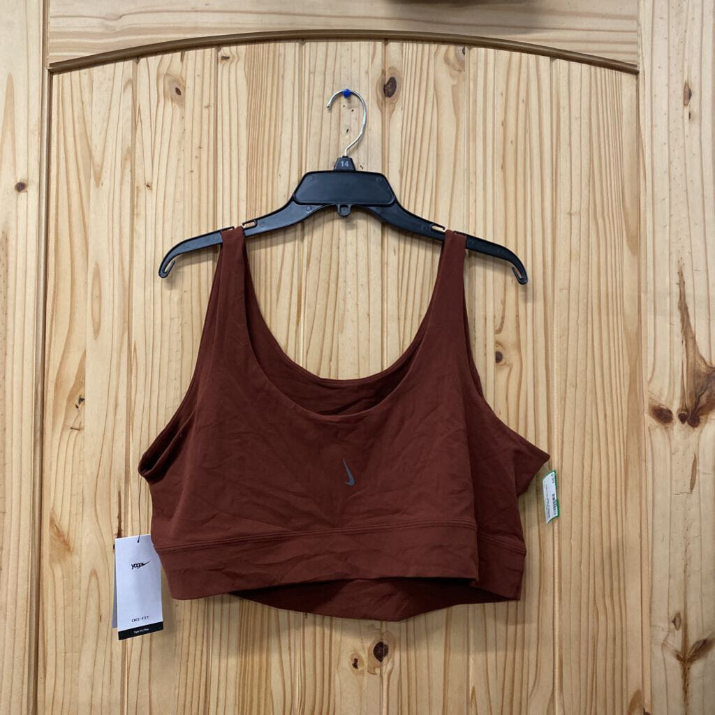 WOMENS NIKE SPORTS BRA BROWN 3X NWT