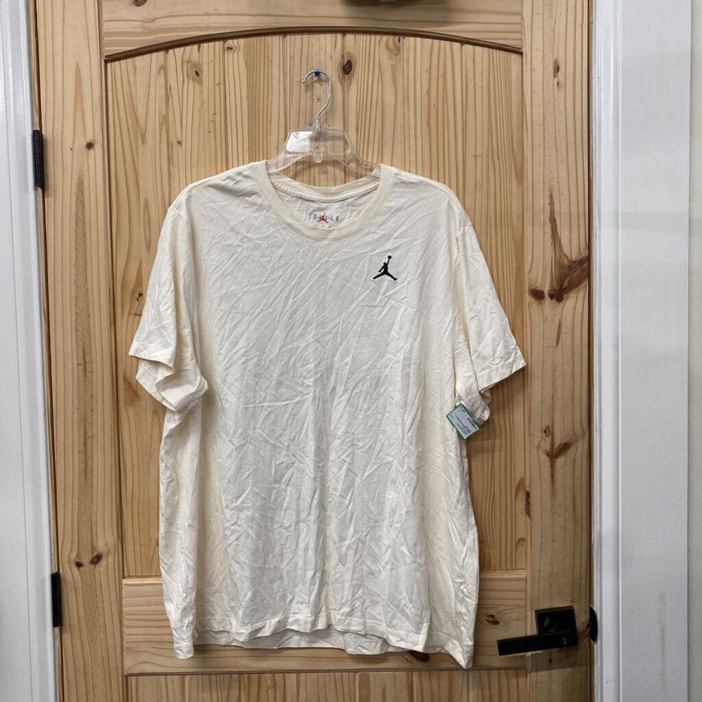 MENS JORDAN IVORY/BLK T-SHIRT 3XL