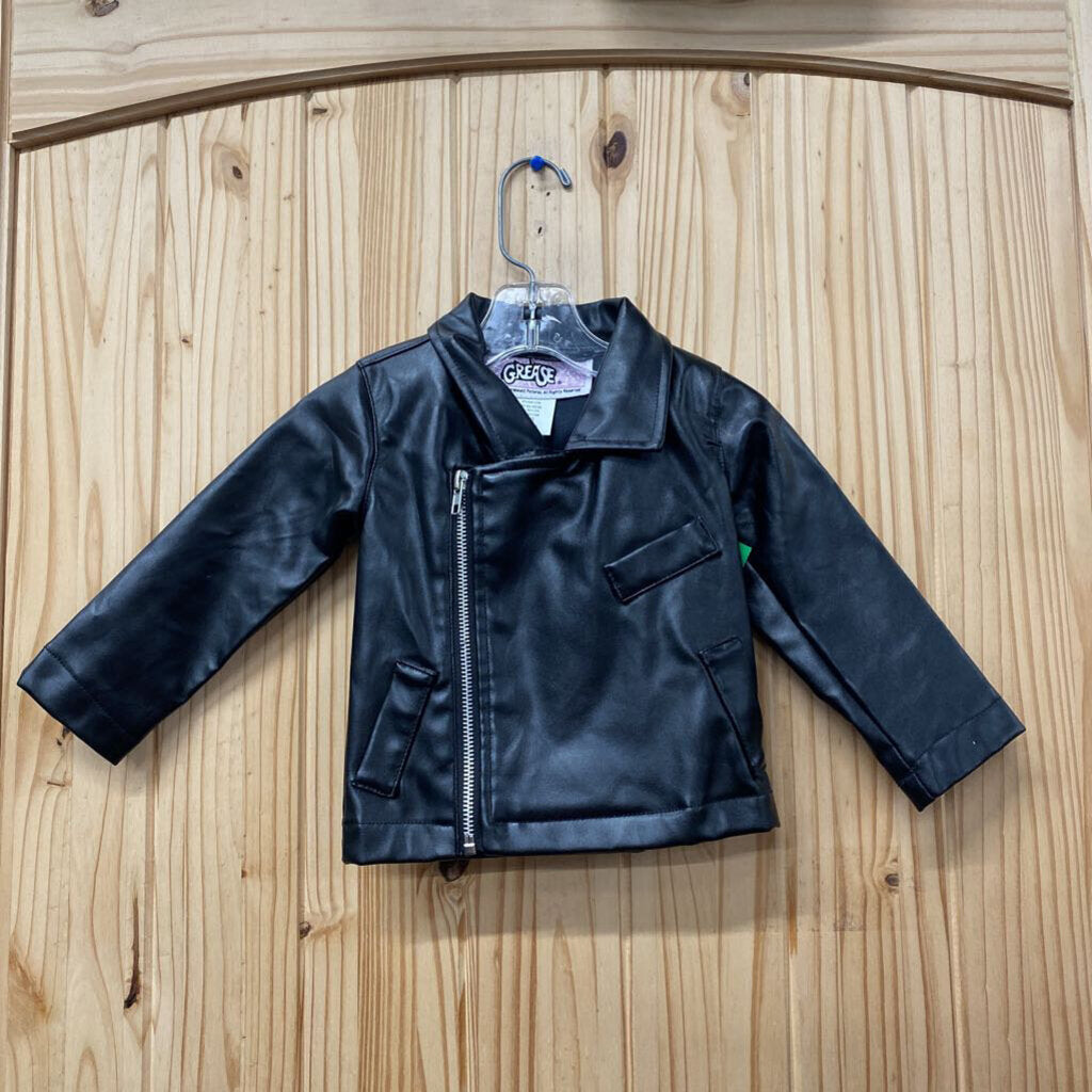 GIRLS GREASE BLK JACKET 18M