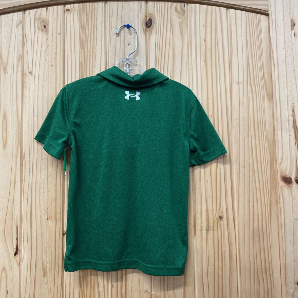BOYS UNDER ARMOUR GREEN POLO SHIRT 5