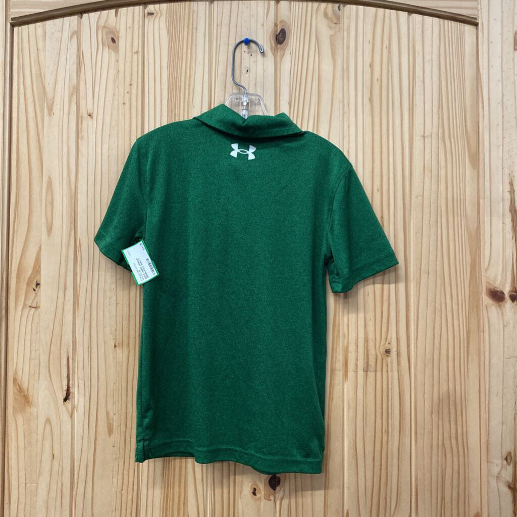 BOYS UNDER ARMOUR GREEN POLO SHIRT 7
