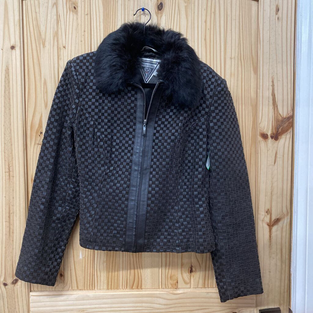 WOMENS MARVIN RICHARDS DK BROWN CASUAL JAKCET L