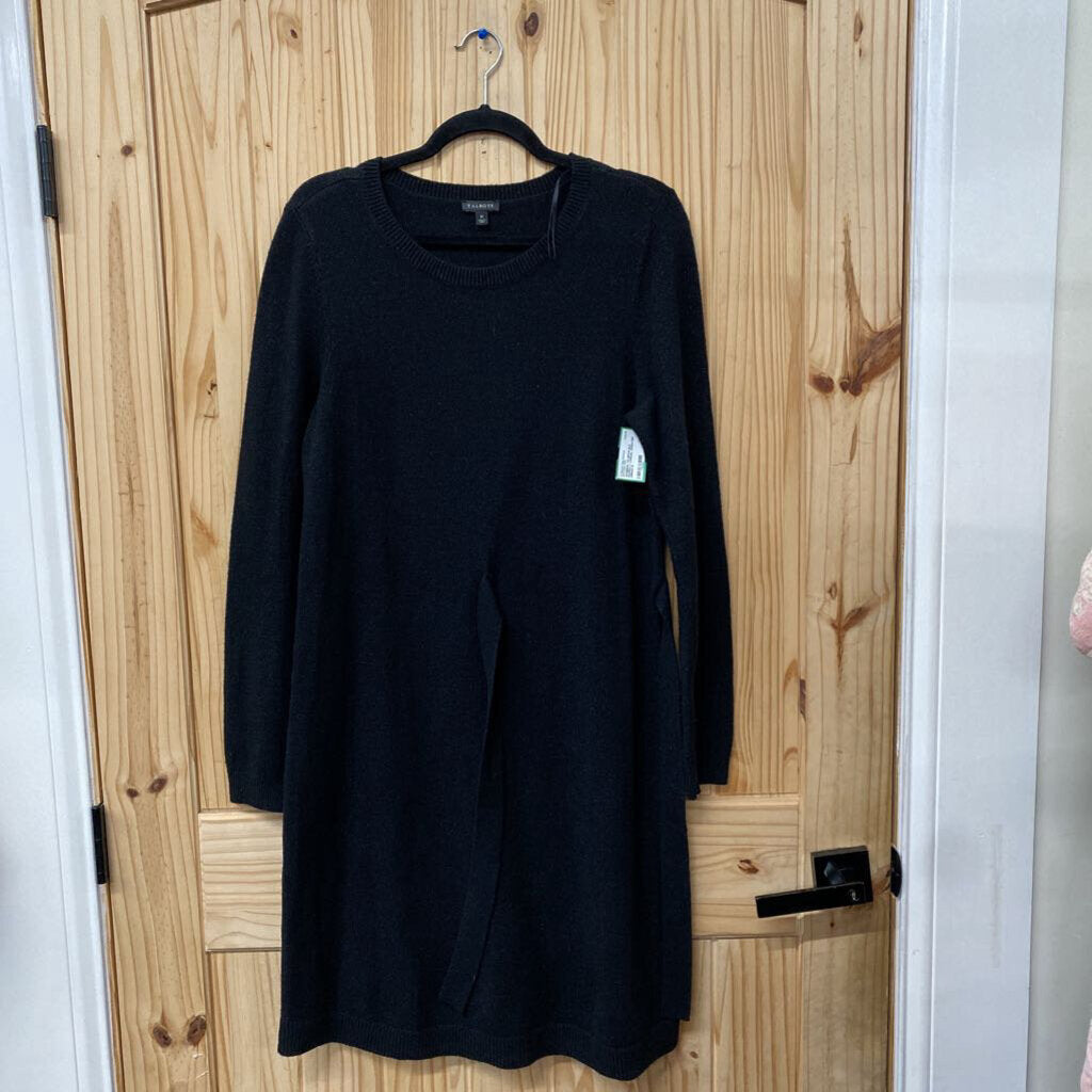 WOMENS TALBOTS BLK SAPRKLY CASUAL SWEATER DRESS M