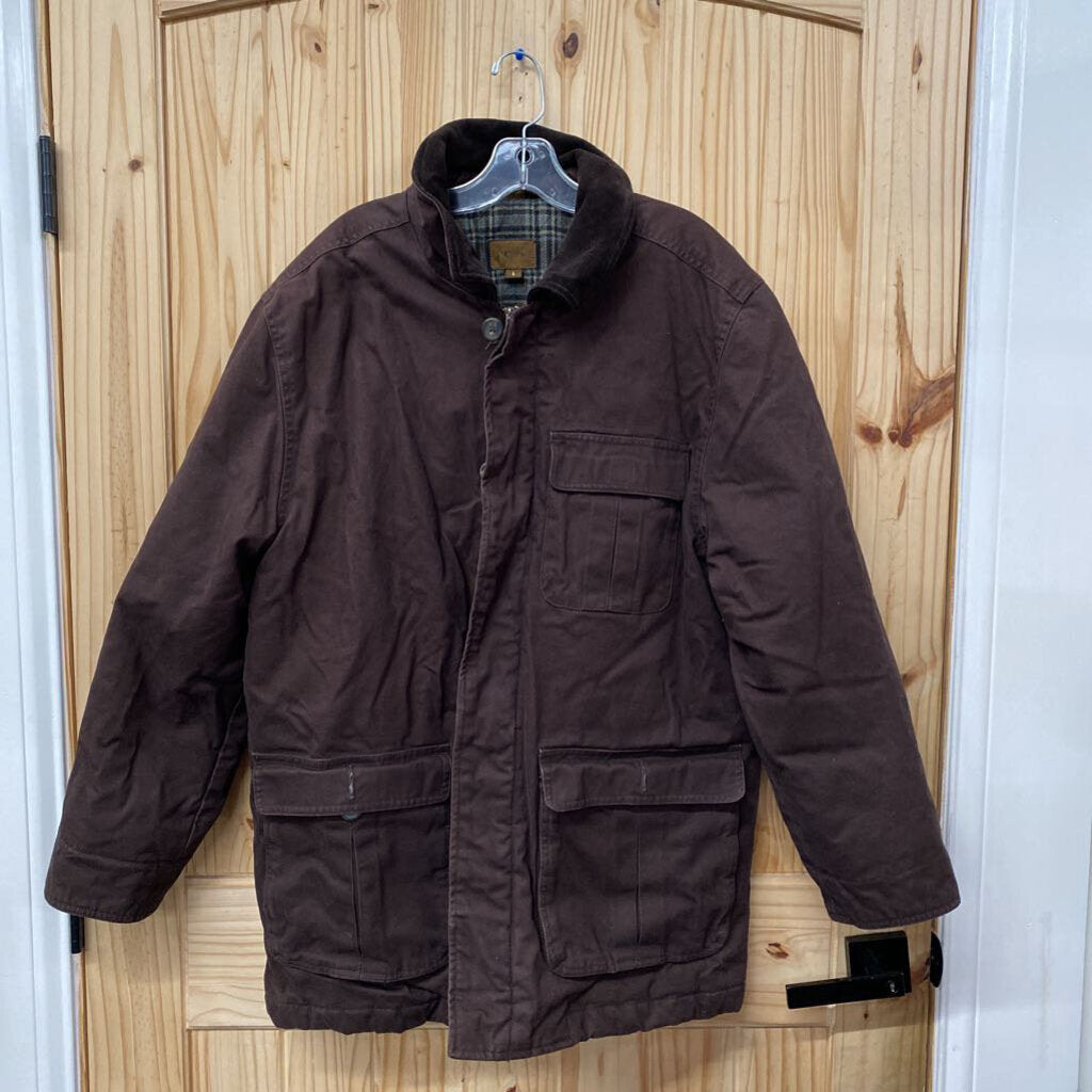MENS ST. JOHNS BAY DK BROWN JACKET L