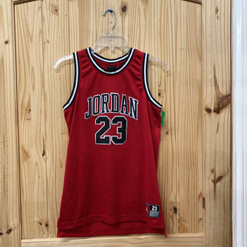 BOYS JORDAN JERSEY RED/WHITE/BLK L 12/13
