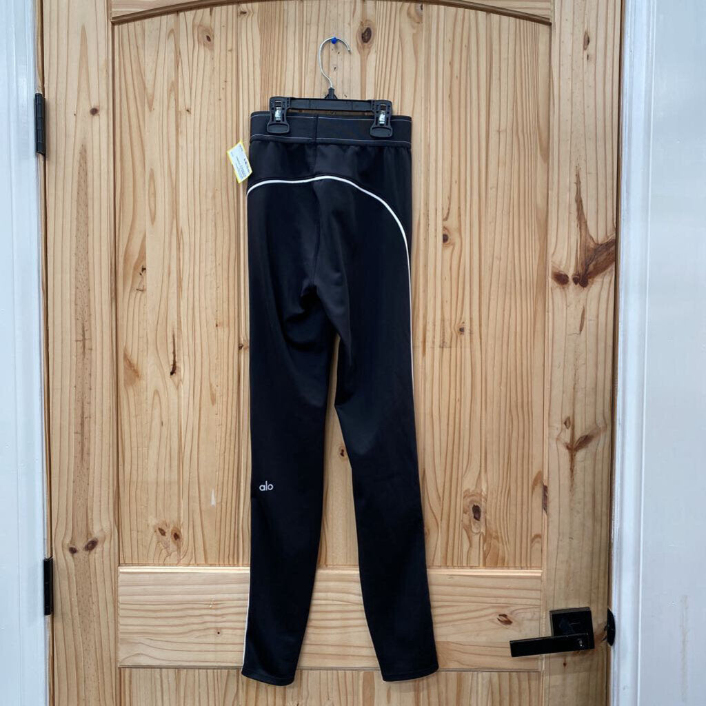 WOMENS ALO LEGGINGS BLK/WHITE S